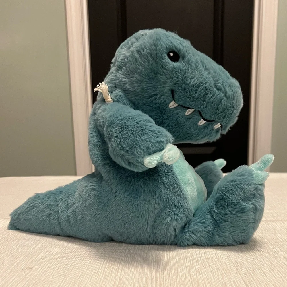 NWT Warmies Velociraptor Heat or Cool Weighted Stuffed French Lavender - Picture 4 of 10